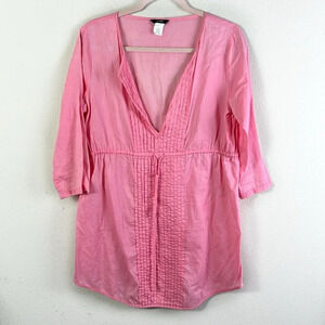 J. Crew Tunic Cover up Dress Lightweight in pink size small